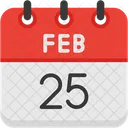 February Calendar Days Time And Date Icon