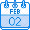 February Calendar Days Time And Date Icon