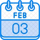 February Calendar Days Time And Date Icon