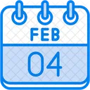 February Calendar Days Time And Date Icon