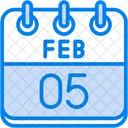 February Calendar Days Time And Date Icon