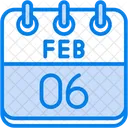 February Calendar Days Time And Date Icon