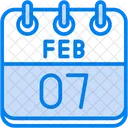 February Calendar Days Time And Date Icon