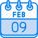 February Calendar Days Time And Date Icon