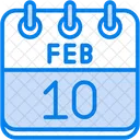 February Calendar Days Time And Date Icon