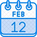 February Calendar Days Time And Date Icon