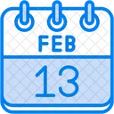 February Calendar Days Time And Date Icon