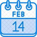 February Calendar Days Time And Date Icon