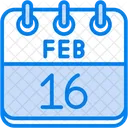 February Calendar Days Time And Date Icon