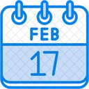 February Calendar Days Time And Date Icon