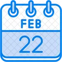 February Calendar Days Time And Date Icon