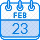 February Calendar Days Time And Date Icon