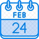 February Calendar Days Time And Date Icon