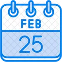 February Calendar Days Time And Date Icon