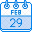 February Calendar Days Time And Date Icon