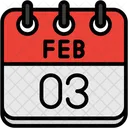 February Calendar Days Time And Date Icon