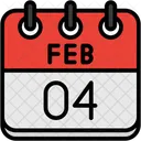 February Calendar Days Time And Date Icon