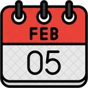 February Calendar Days Time And Date Icon