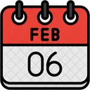 February Calendar Days Time And Date Icon