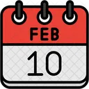 February Calendar Days Time And Date Icon