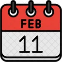 February Calendar Days Time And Date Icon