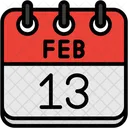 February Calendar Days Time And Date Icon