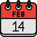 February Calendar Days Time And Date Icon