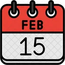 February Calendar Days Time And Date Icon