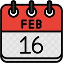 February Calendar Days Time And Date Icon