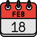 February Calendar Days Time And Date Icon