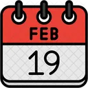 February Calendar Days Time And Date Icon