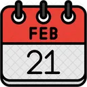 February Calendar Days Time And Date Icon