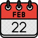 February Calendar Days Time And Date Icon