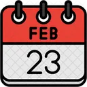 February Calendar Days Time And Date Icon