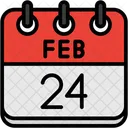 February Calendar Days Time And Date Icon