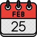 February Calendar Days Time And Date Icon