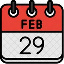 February Calendar Days Time And Date Icon