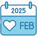 February Calendar Time Icon