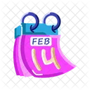 February Valentine Day Icon