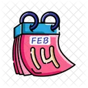 February Valentine Day Icon