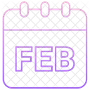 February Winter Month Icon