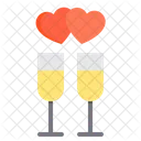 Celebrar Amor Celebrar Copa De Vino Icono