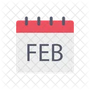 Fecha Calendario Febrero Icono