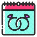 Fecha De Boda Calendario Matrimonio Icono