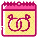 Fecha De Boda Calendario Matrimonio Icono