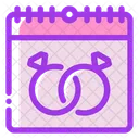 Fecha De Boda Calendario Matrimonio Icono