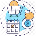 Compra Fecha Activo Icono