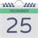 25 Diciembre Calendario Icono