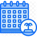 Isla Palmera Calendario Icono