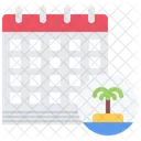 Isla Palmera Calendario Icono